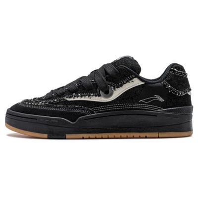 Li Ning GOS 2000 Αντιολισθητικά Ανθεκτικά στη Φθορά Παπούτσια Σκέιτ Χαμηλού Προφίλ Ανδρικά Αθλητικά Παπούτσια Μαύρα AEPU005-2