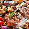 Turkey Baster Set of 4 Stainless Steel Turkey Baster Syringe Meat Marinade Injector Needle with 2 Needles Silicone Bulb and
