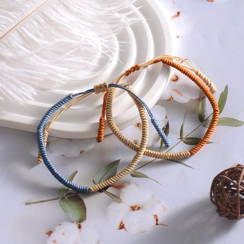 Cord Bracelet for Women Handmade Woven Zodiac Year Bracelet Ethnic Style Unique Bracelet