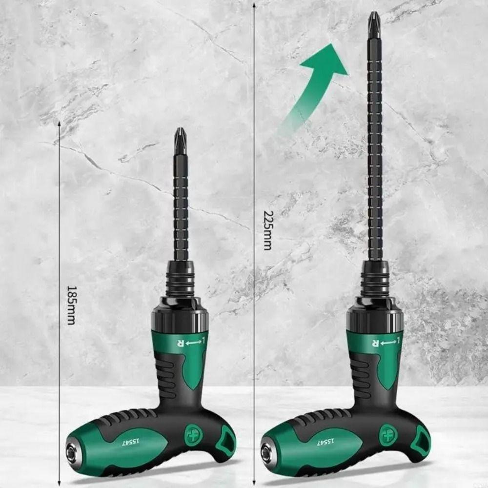 Adjustable Ratchet Handle Screwdriver Set Insulated Handle Telescopic Screwdriver Set Hand Tools