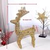 Large Luminous Wrought Iron Reindeer & Christmas Tree Ornaments for Hotel, Mall, or Garden Displays