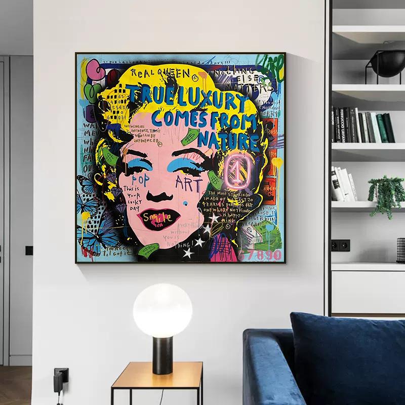 Pop Art Graffiti Famous Sexy Woman Portrait Poster Canvas Painting Abstract Gustav Wall Picture Print Modern Room Home Decor
