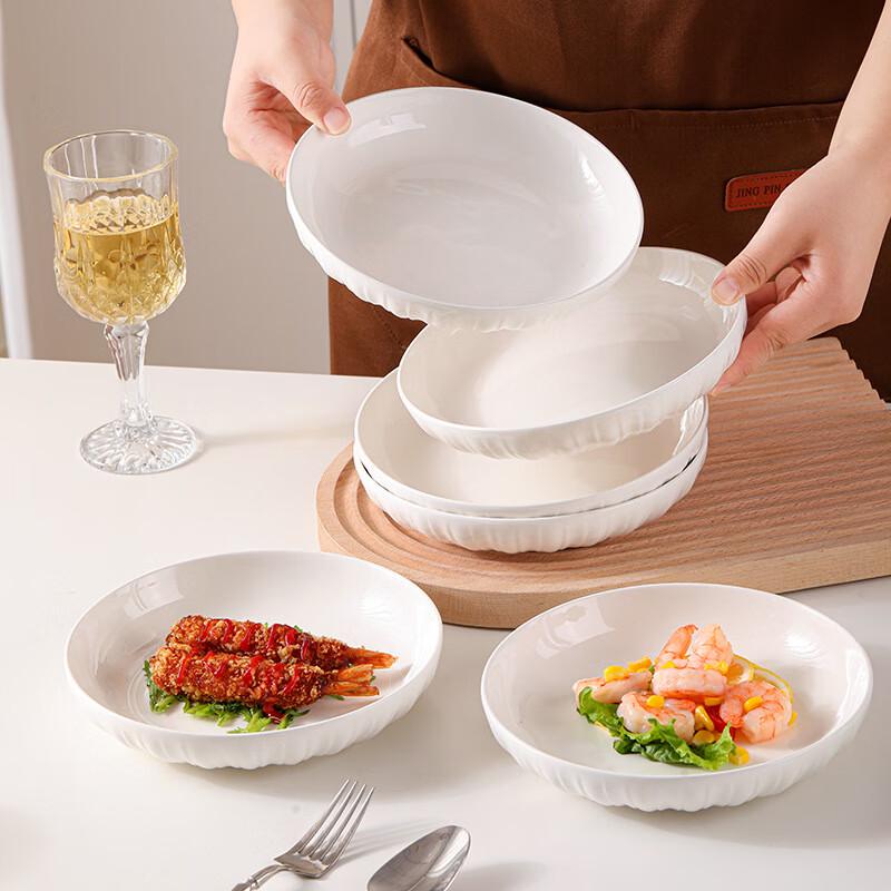 Nordic Ceramic Marigold 8-inch Plate Set