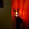 Mittelalterliche Fackel Wandleuchte, LED Handlicht, Retro Realistische Imitation Holzmaserung Flamme für Halloween Party Dekoration, Mardi Gras Geheimnis