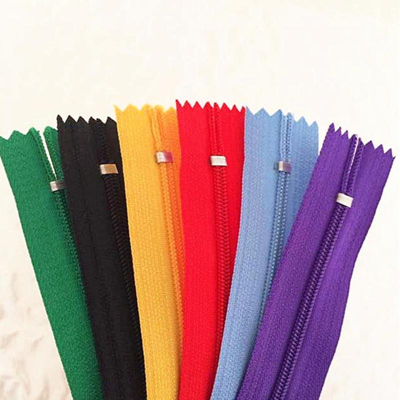 10pcs Nylon Coil Zipper 4"-24" (10 cm-60 cm) for Tailor Crafts, Sewing Clothes Zipper (20 Colors) Sewing Accessories