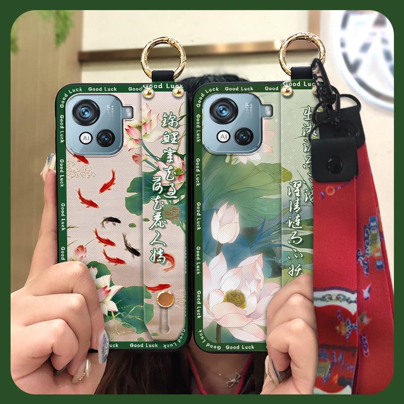 Durable Elderly Lady Phone Case For Blackview Oscal C80 Back Cover Waterproof Ring Silicone Phone Holder Fashion Lanyard