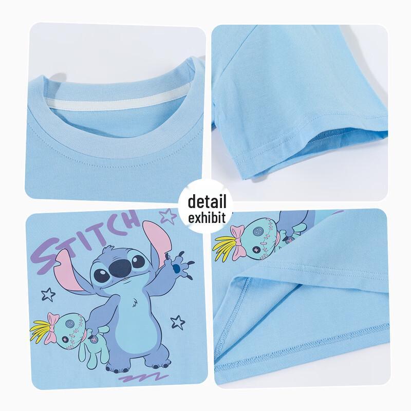 Disney Stitch Boys' Summer Cotton T-Shirt