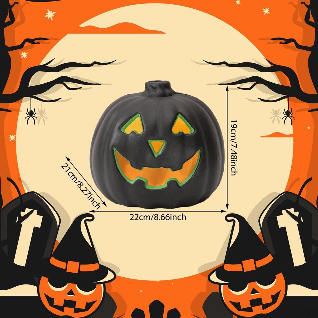 Halloween Decoration LED Bedside Lamp, Illuminated Pumpkin for Porch