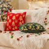 New Sequin Christmas Pillow American Holiday Plush Sofa Pillow Cushion Cover Sequin Embroidered Pillow Cover Aa
