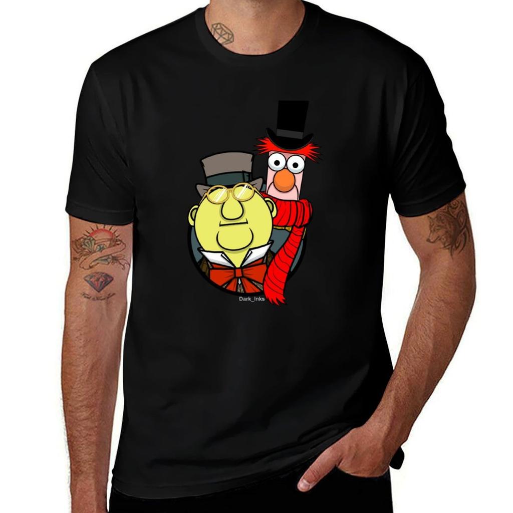 Muppets Christmas Carol - Bunsen Honeydew And Beaker T-shirt T Shirt Custom Print Man T Shirt Summer Man Tshirt T-shirt