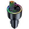 77W Bluetooth-compatible 5.4 FM Transmitter Car Adapter 65W+12W Fast Charging Car Adapter Call Sound LED Display