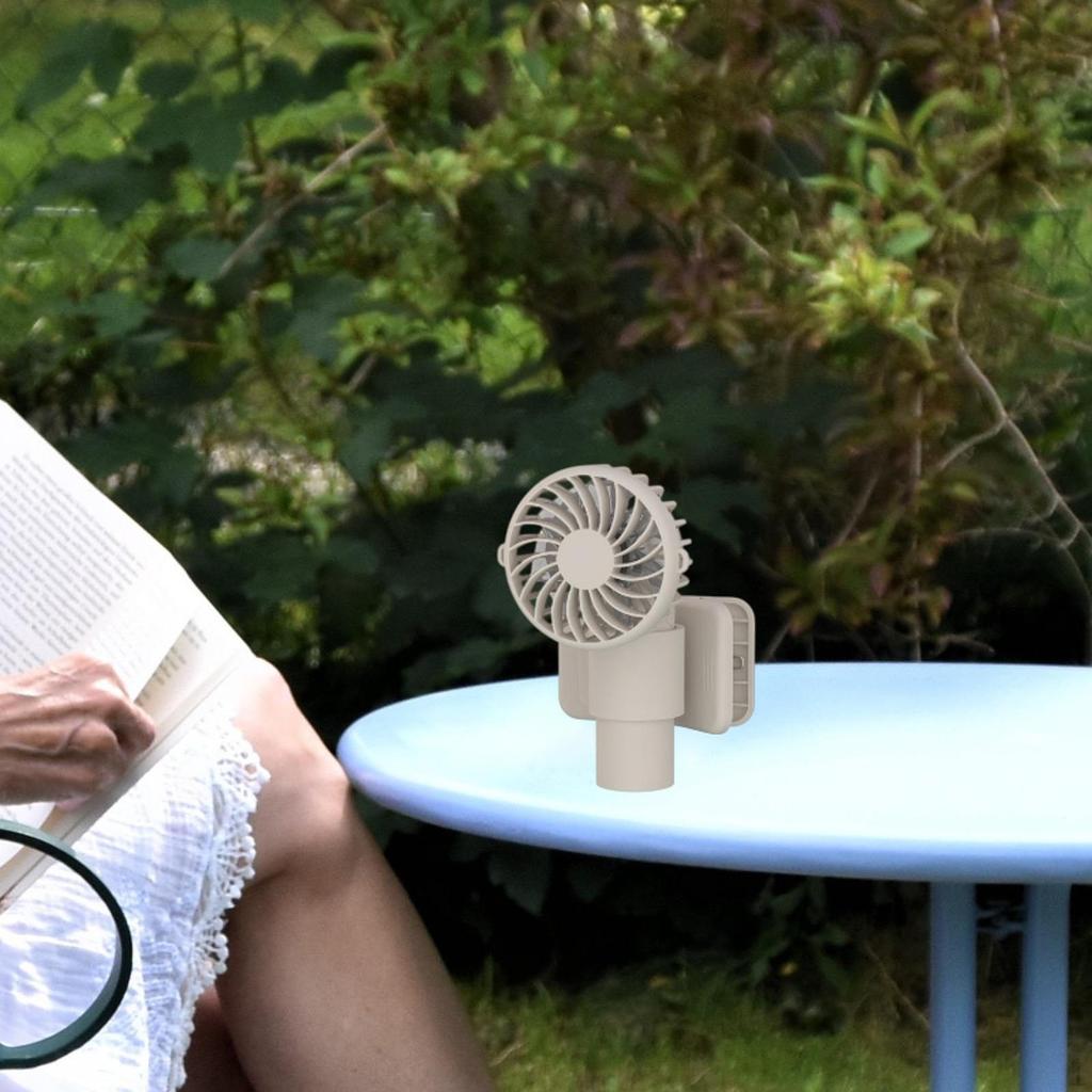 Clip On Fan 3 Speed Adjustable Angle Low Noise Detachable Base Desk Personal for Office