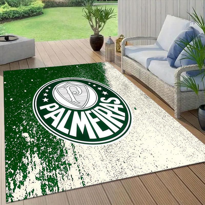 SE Palmeiras Flannel Pattern Square Carpet,Area Rug,Carpet Rug for Living Room Bedroom Sofa Playroom Decor,Non-slip Floor Mat