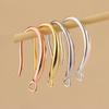 Tingxiang DIY S925 Sterling Silver Smooth Wide Earring Hooks for Handmade Jewelry.