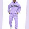 Trendy Hooded Letter Print Sweatshirt Set for Autumn/Winter