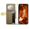 ESEBLE E11 For Samsung Galaxy S23 Ultra Case Zipper Pocket Litchi Texture Leather Phone Cover with Mirror and Wrist Strap