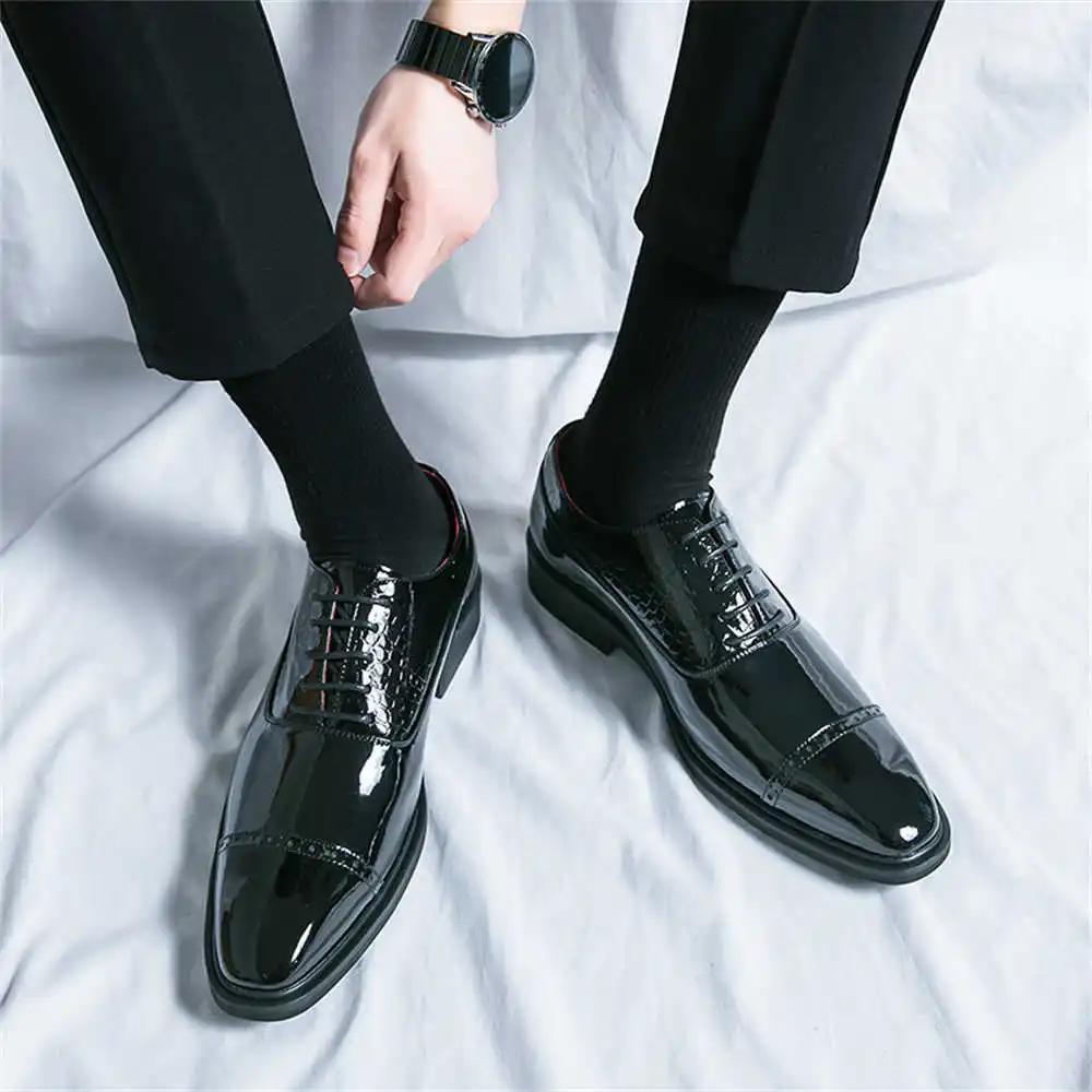 Wide Heel Big Sole Luxury Flat White Dress Shoes Man Shoes Men Elegant Sneakers Sports Life Famous Brand Shose Tene Vip