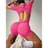 One-piece Fitness Clothes, Backless, Hip-lifting, Thin Running Shorts, Women's Seamless Yoga Clothes For Sports Body Training Without Chest Pads