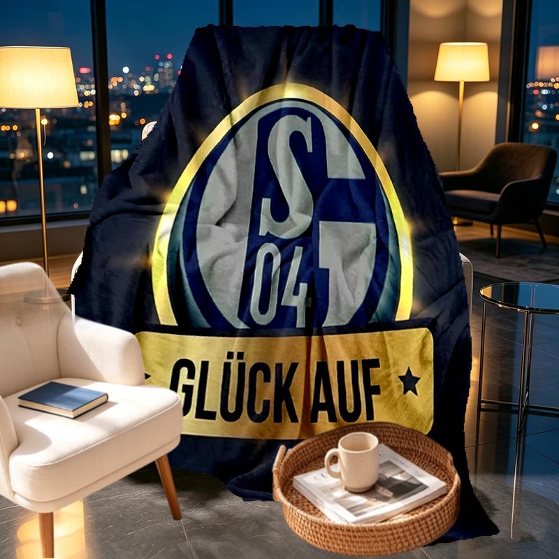 FC Schalke 04 Print Blanket - Soft & Comfortable, for Bedroom, Travel, Sofa, Home Decoration - Birthday Christmas Gift for Friend