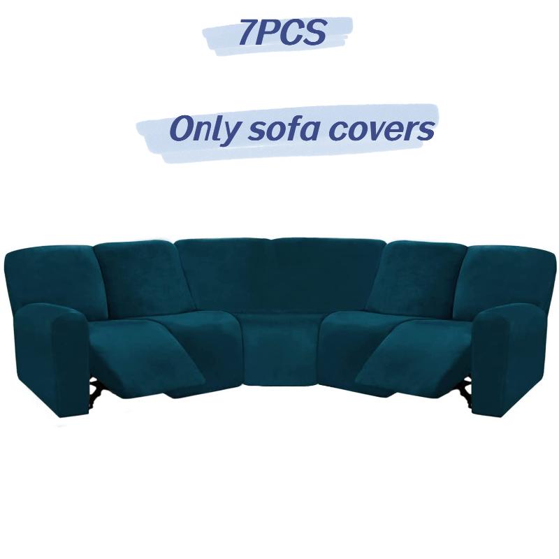 Cover Full Elastic Sofa Slipcover 5 Seater Corner Recliner Couchcover Sectional