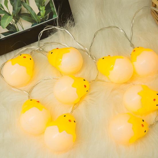 Easter Egg Lamp Creative Battery Operated Always-on Function Flicker Free Extra-Long Carrot Egg String Light LED Easter Decoration Party Supplies