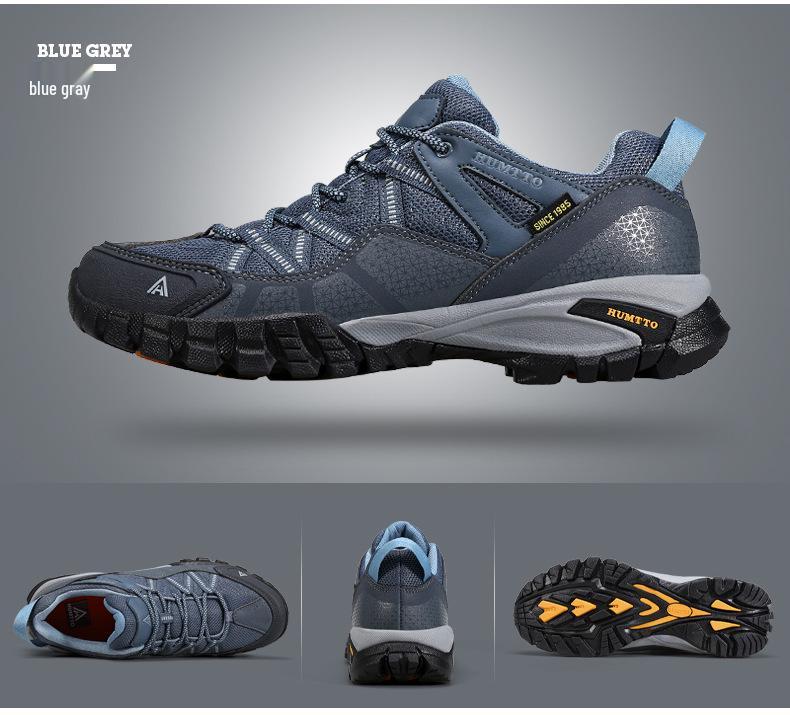 HanTu Outdoor Men's Breathable Non-slip Wear-resistant Hiking Shoes Unisex
