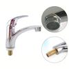 Single Cold Bathroom Basin Faucet, Zinc Alloy Chrome Plated Sink Water Tap With Modern Design For Vanity Bathroom Accessories