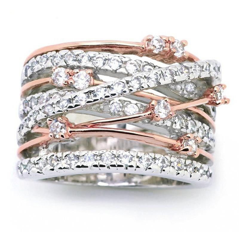 

925 Sterling Silver Ring with Zircon Inlay, Suitable for Women s Charm Jewelry Engagement Gift 2025 6 розовый