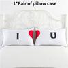 Couple 1 Pair Lovers Home Decor Pillow Case Sofa Waist Throw Cushion Cover