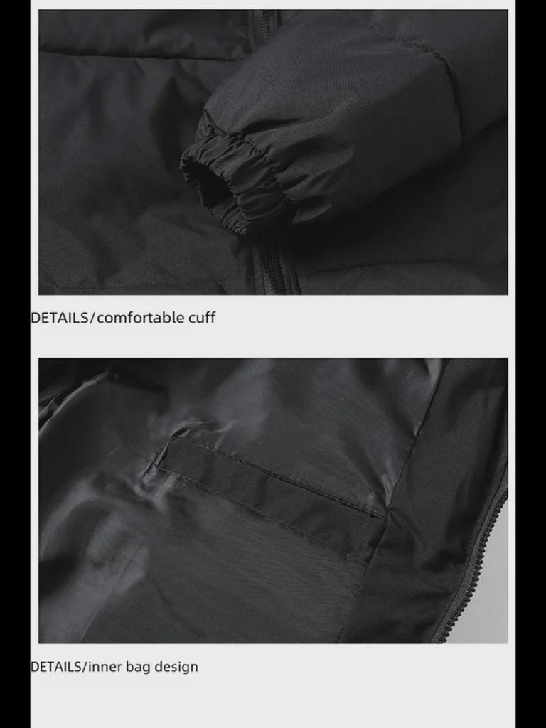 Men's Korean Autumn/Winter Casual Solid Color Short Cotton Jacket with Stand Collar.