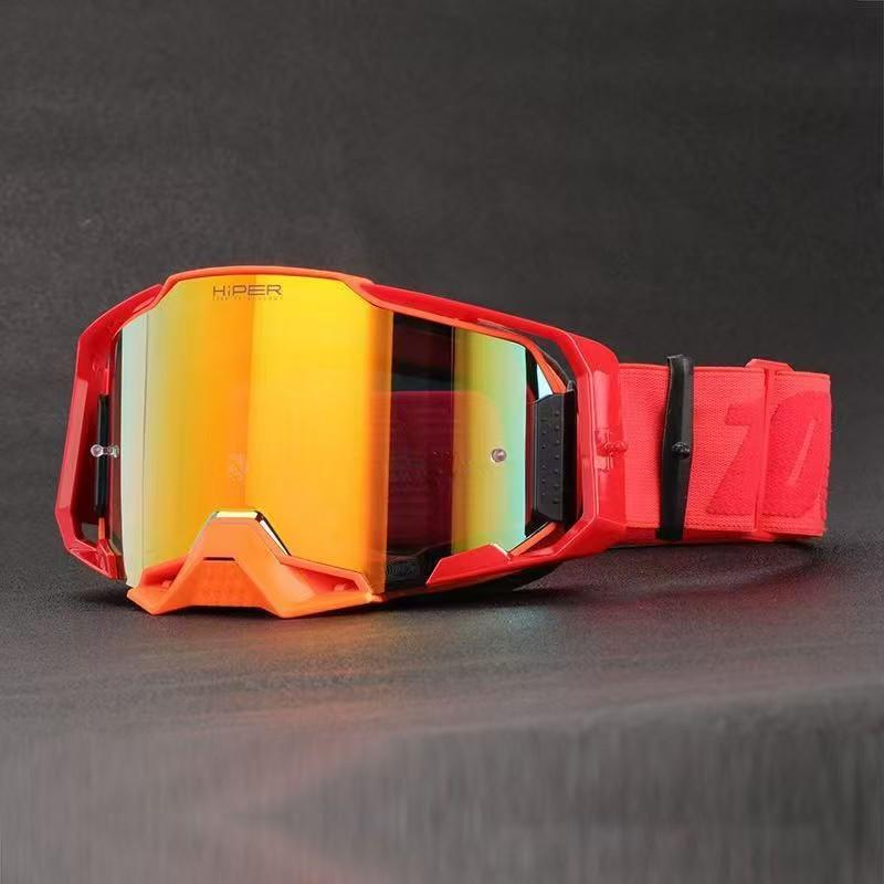 New large-frame off-road motorcycle goggles with high-definition, anti-glare lenses, suitable for wearing with prescription glasses while riding