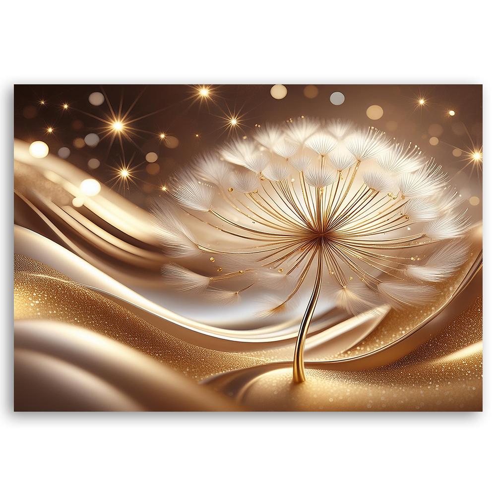 Canvas Print, Flowers, Gold Glamour