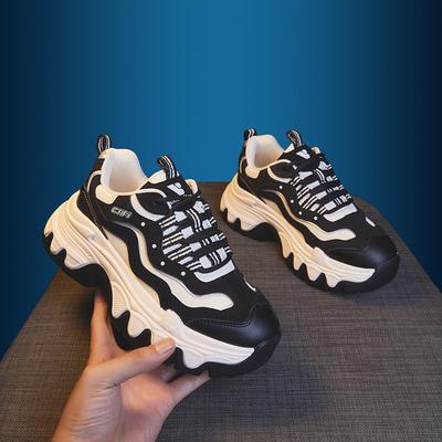 Chaussures de papa plateforme pour femmes printemps 2025 nouvelles chaussures simples populaires de célébrité Internet mode polyvalent chaussures de sport décontractées enfants