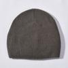 Solid Color Striped Cold Hat Knitted Hat European and American Fashion Rabbit Velvet Men and Women Simple and Versatile Soft Waxy Warm Wool Hat