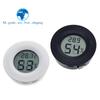 Mini LCD Digital Thermometer Hygrometer Round Temperature Humidity Tester Sensor Detector For Freezer Cigar Box Without Battery