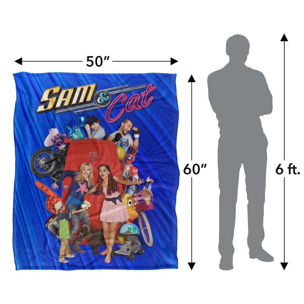 Sam & Cat Silky Shower Poster Supersoft Blanket