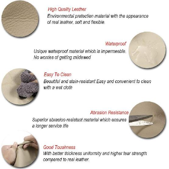 Center Console Cover Front Door Armrest Replacement Kit Fits for Pilot 2009-2015,Leather Cover Only (Beige)