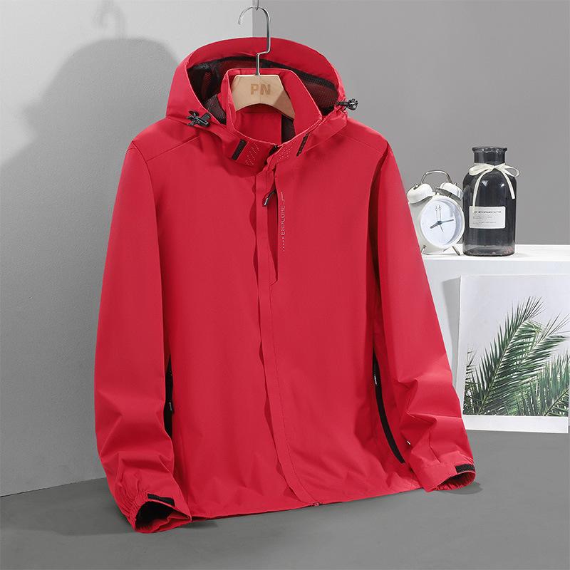 2026 Spring and Autumn Outdoor Thin Jacket Single Layer Short Sleeve Hooded Waterproof Women's Single Chong Windproof Jacket Mountaineering Suit
