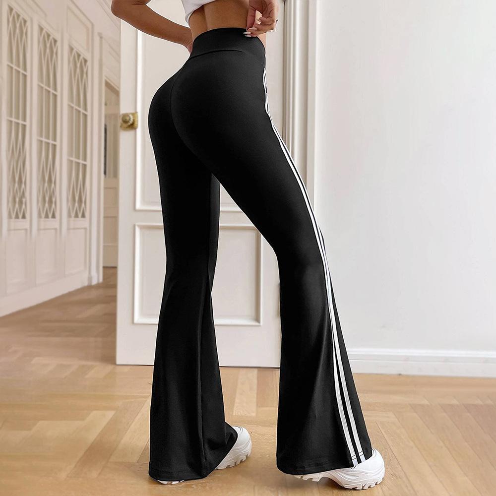Amazon Women's High Waist Drop Wide Leg Casual Pants Summer New Straight Skinny American Micro-pull Pants