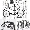 2025 New 51 Pcs DIY Retro Bicycle Model Ornament For Kids, Creative 1:10 Simulation Mini Bicycle Model Scale Kit With Inflator and Briefcase, Finger