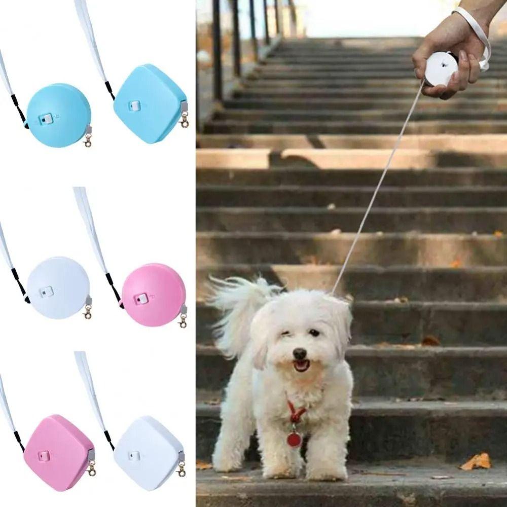 Portable Plastic Retractable Dog Leash Nylon 2M Length Small Dog Leash Flexible Dog Leash Pets
