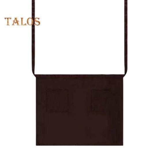 Avental de garçom com alças longas amplamente utilizado, não desbota, prático, garçom, garçonete, cintura, avental com bolsos, utensílios de cozinha