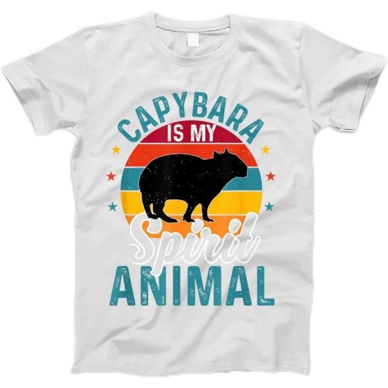 

Capybara is My Spirit Animal Vintage Rodent Funny Capybara T-Shirt T-Shirt, Tanktop, Long Sleeve, Sweatshirt, Hoodie for Men, Women, Kids XXXXXL білий