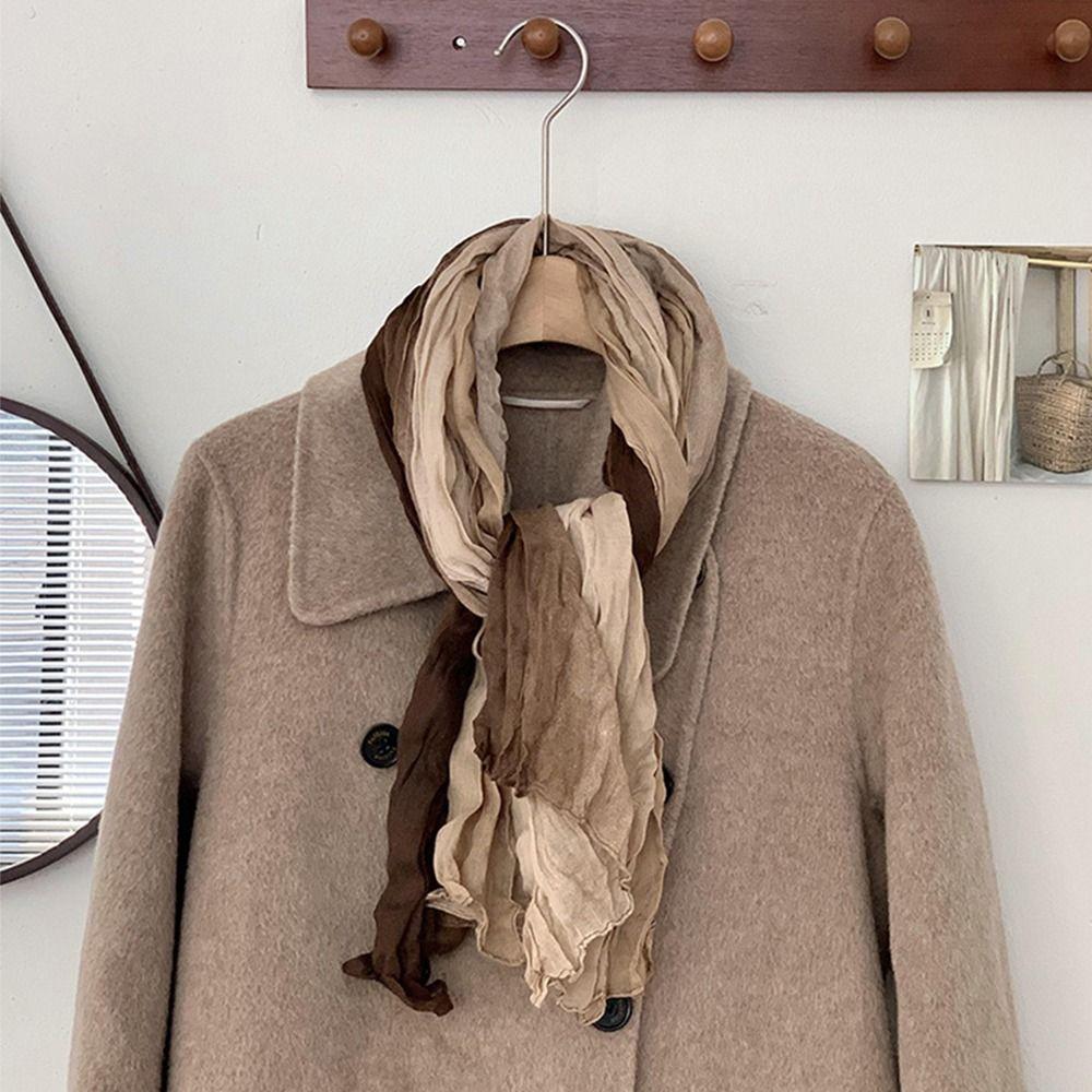 Bohemian Gradient Texture Scarf Warm Bandana Shawl Wraps Multifunction Long Hijab Scarf Travel