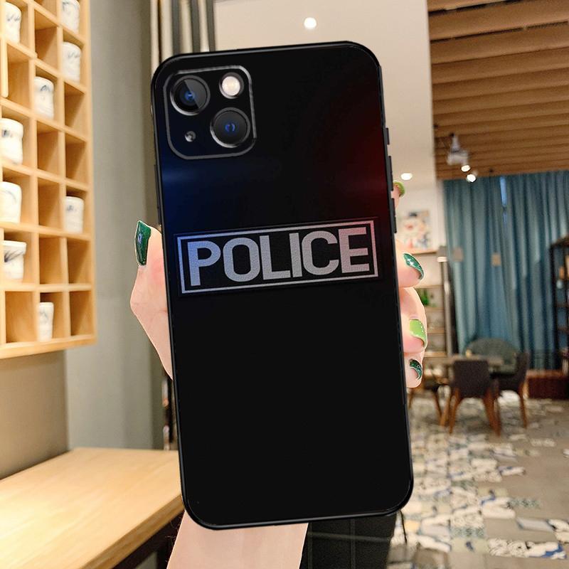 

Police Phone Case For iPhone 15 Pro Max 14 13 12 11 16 17 Pro Max mini 15 16 Plus 16e 17 Air Cover iPhone 12 Pro