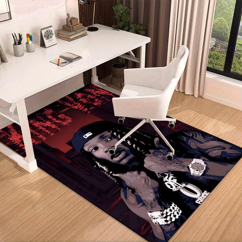 King Of The Rapper Carpet, Chair Rug,Rug for Office Bedroom Living Rooms, Doormat Decor Fan Gift Christmas Gift