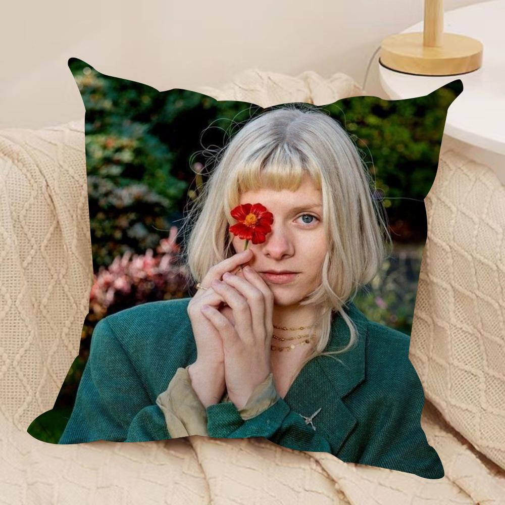 Singer A-Aurora Cushion Cover Soft Plush Double-Sided Printed Sofa Pillow Cushion Cover | Cozy All-Season Durable Decor Gift