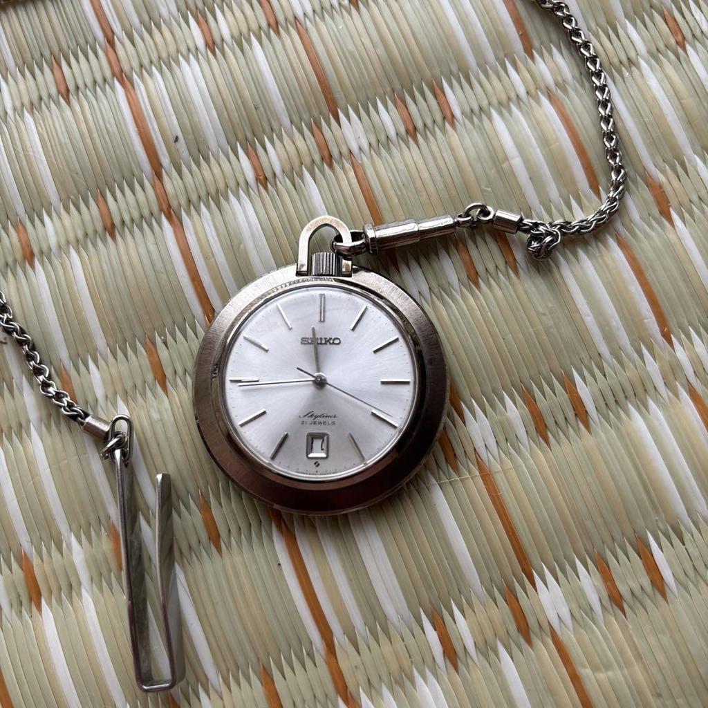 [USED] SEIKO Silver Pocket Watch