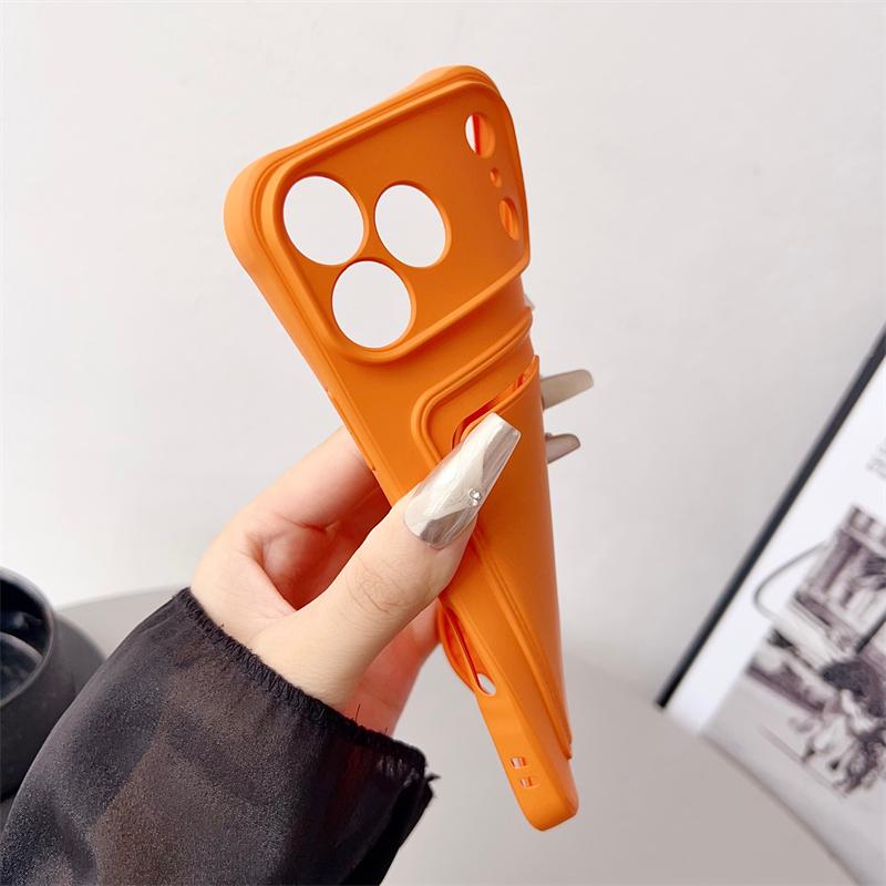 Candy Color Card Slot Holder Wallet Soft Case For iPhone 17 Air 16 15 14 Plus 13 12 11 17 Pro Max Shockproof Silicone Back Cover
