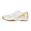 WAVE SMASH CN Bulbul Abrasion Resistant Breathable Slip Resistant Low Top Badminton Shoes Unisex White Gold 71GA253001